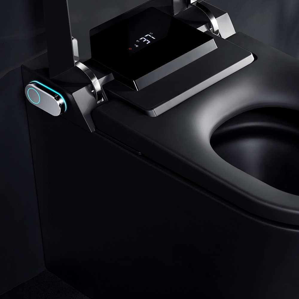 Instant heating water-saving anti-bacterial black ceramic smart toilet upgrade version 2.0.